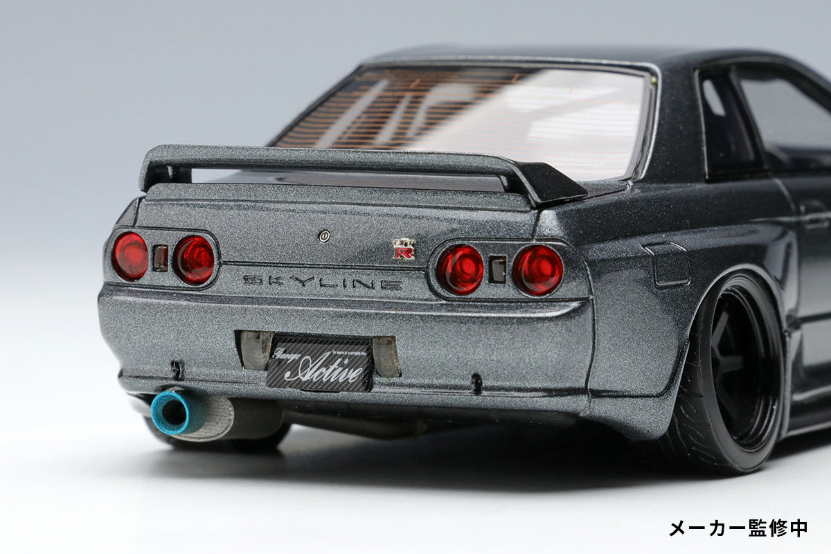 *PREORDER* Make Up Co., Ltd / Eidolon 1:43 Nissan Skyline GT-R (BNR32)  Garage Active Skyline GT-R Widebody (RC-VI Wheel) in Gunmetal