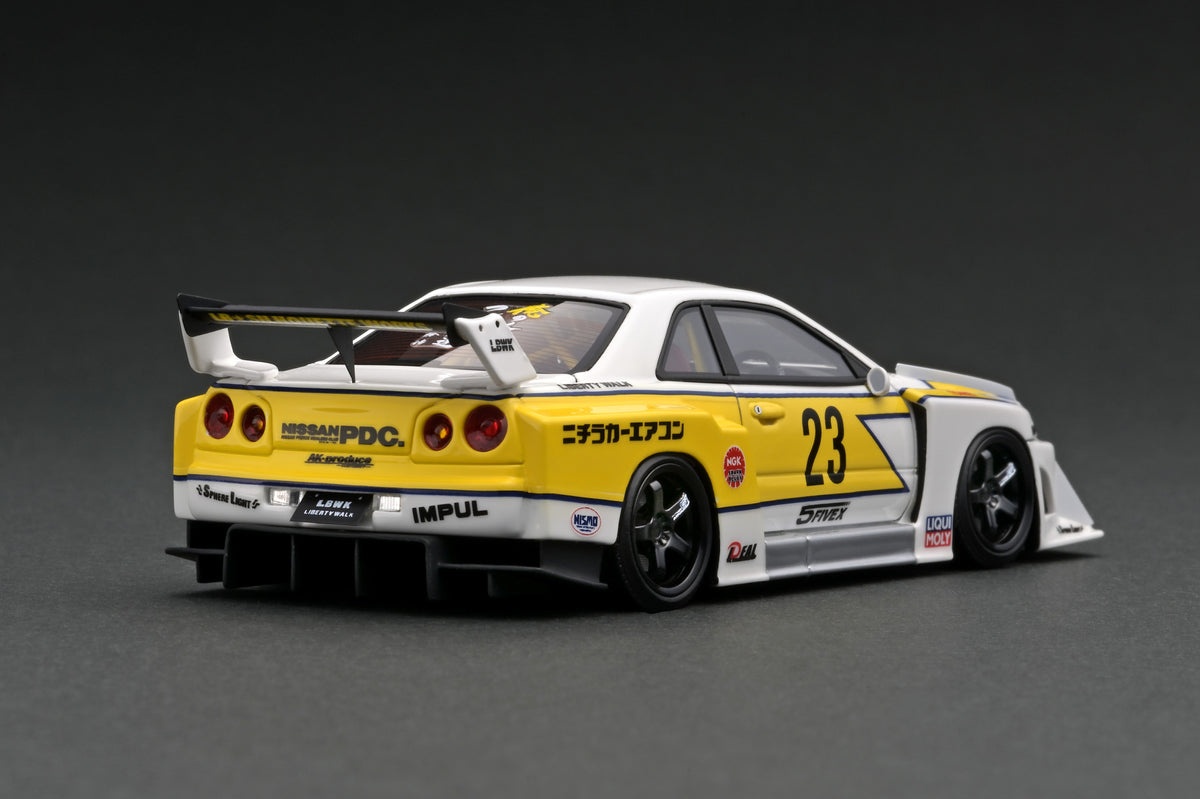 Ignition Model 1:43 Nissan Skyline (ER34) Super Silhouette LBWK in Whi