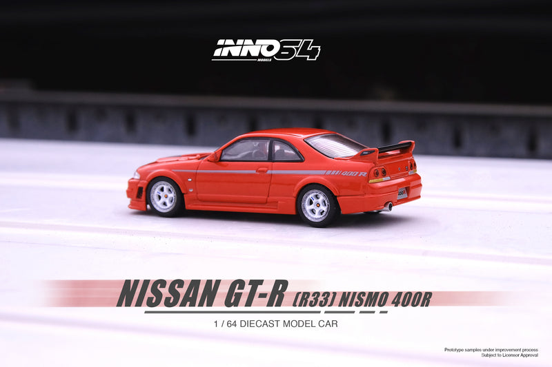 INNO64 1:64 Nissan Skyline GT-R (R33) NISMO 400R in Super Clear Red II