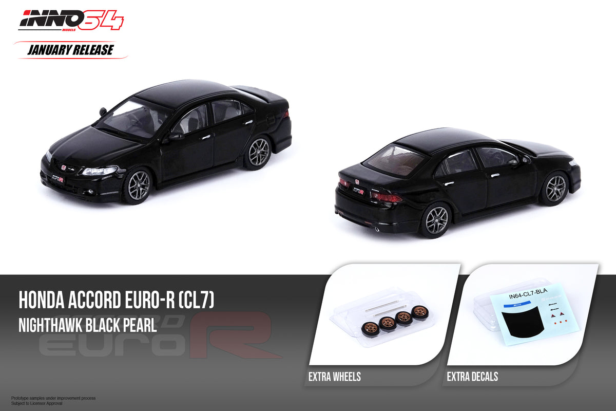 INNO Models 1:64 Honda Accord Euro-R (CL7) Nighthawk Black Pearl