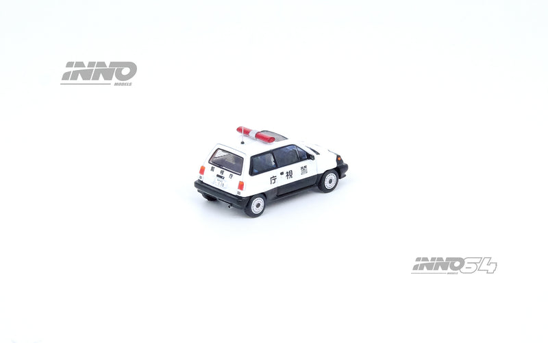 INNO Models 1:64 Honda City Turbo II Police Livery with Motocompo