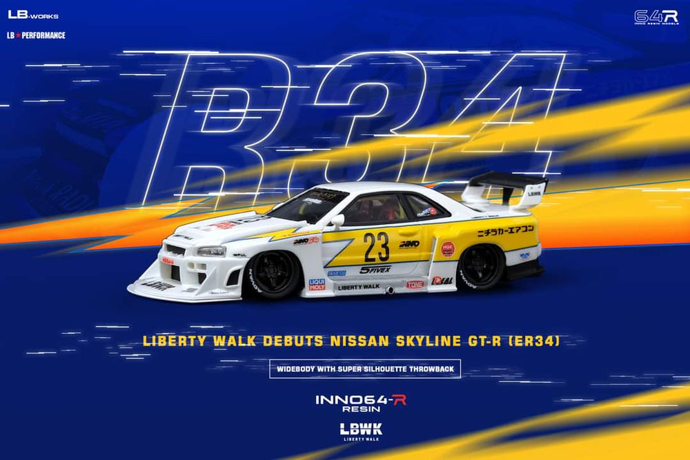 INNO Models 1:64 Nissan Skyline (ER34) Super Silhouette Liberty Walk H