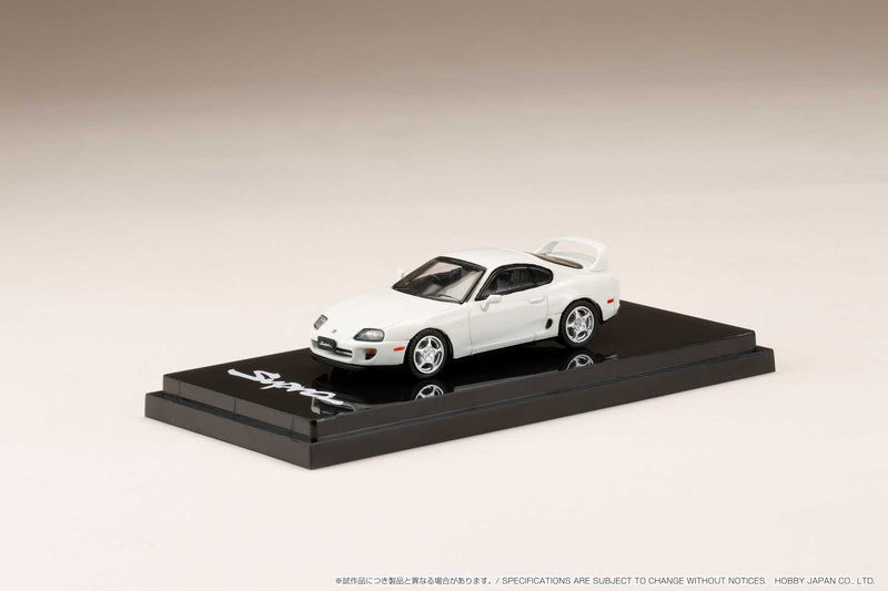 Hobby Japan 1:64 Toyota Supra RZ (A80) in Super White II with Engine Display Model