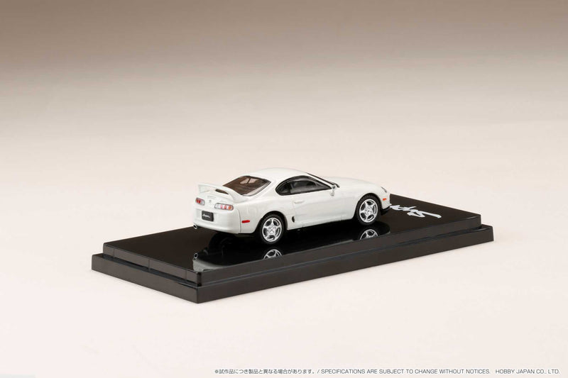 Hobby Japan 1:64 Toyota Supra RZ (A80) in Super White II with Engine Display Model