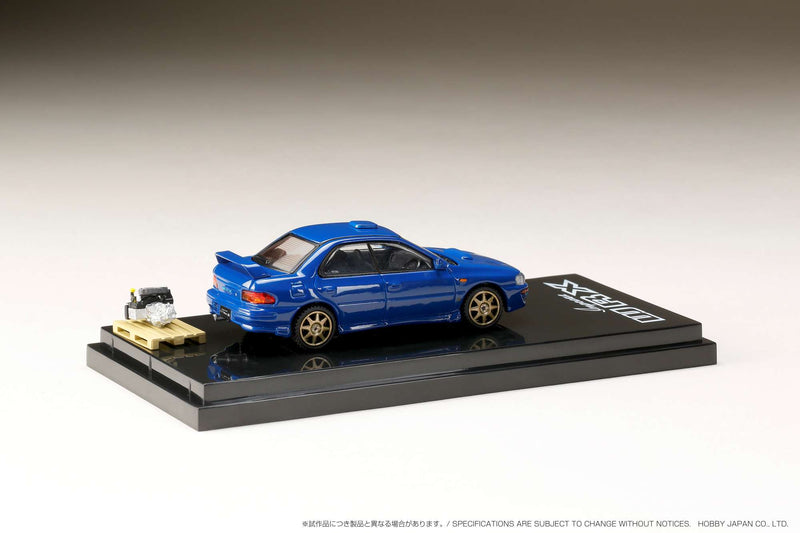 Hobby Japan 1:64 Subaru Impreza WRX (GC8) STi Version Ⅱ Sports Blue with Engine Display Model