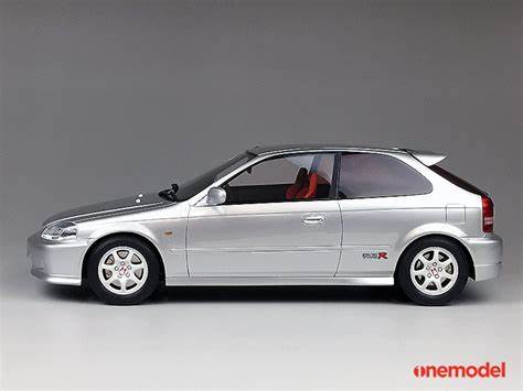 One Model 1:18 Honda Civic Type-R (EK9) Late Model Version in Silver