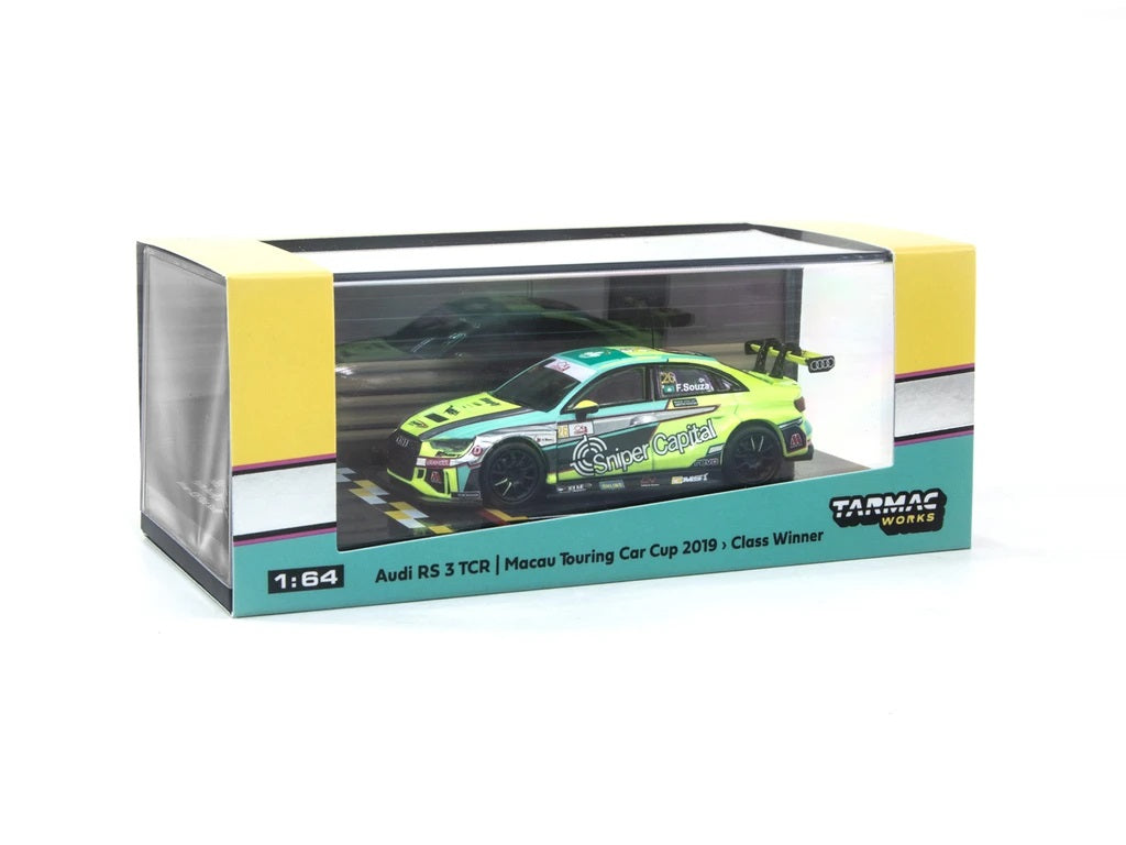 Tarmac Works 1:64 Audi RS3 TCR Macau Touring Car Cup 2019 #26 1950cc Class  Winner