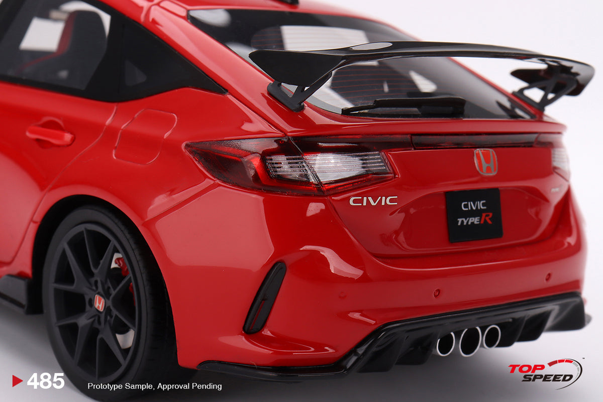 TopSpeed Models 1:18 Honda Civic Type R Rallye Red (LHD) 2023 | Resin Model  Car| Collectables