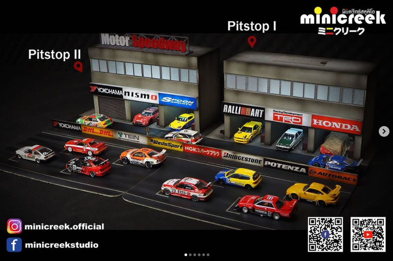 Minicreek Studio 1:64 - Pit Stop 2 Scene Diorama