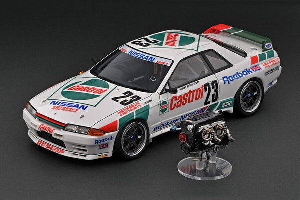 Ignition Model 1:18 Nissan Skyline GT-R (BNR32) CASTROL (#23) 1990 Mac